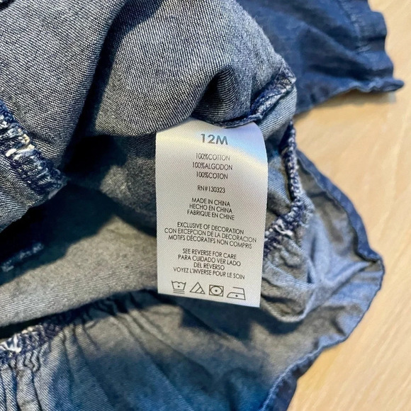 Calvin Klein Baby Girls Denim Top - Picture 4 of 4